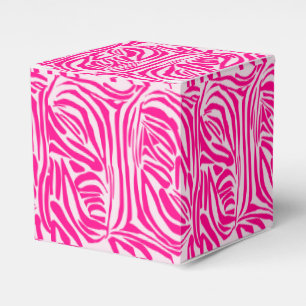 Pink Zebra Print Pattern Favor Boxes