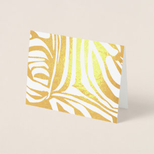 Pink Zebra Print Pattern Foil Card