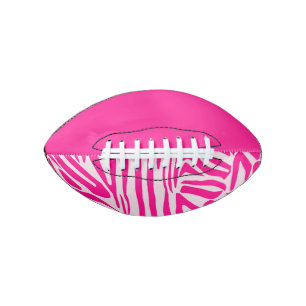 Pink Zebra Print Pattern Football