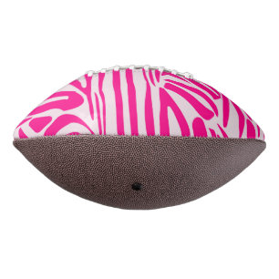 Pink Zebra Print Pattern Football