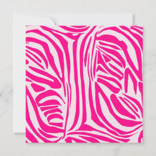 Pink Zebra Print Pattern Holiday Card