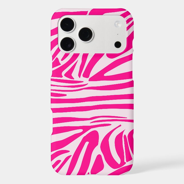 Pink Zebra Print Pattern Iphone Case (Back)