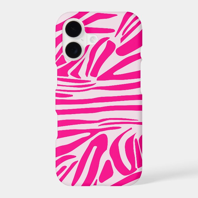 Pink Zebra Print Pattern Iphone Case (Back)