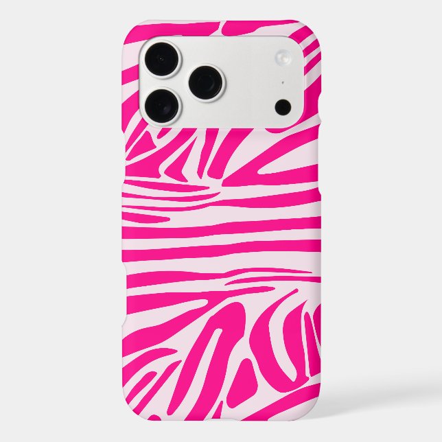 Pink Zebra Print Pattern iPhone Case (Back)