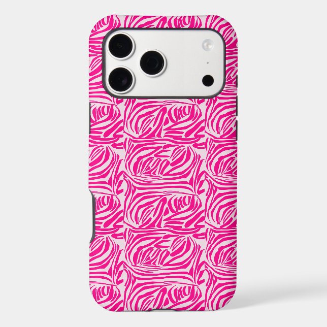 Pink Zebra Print Pattern Iphone Case (Back)