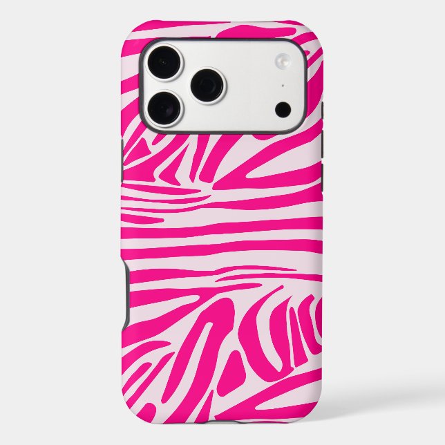 Pink Zebra Print Pattern Iphone Case (Back)