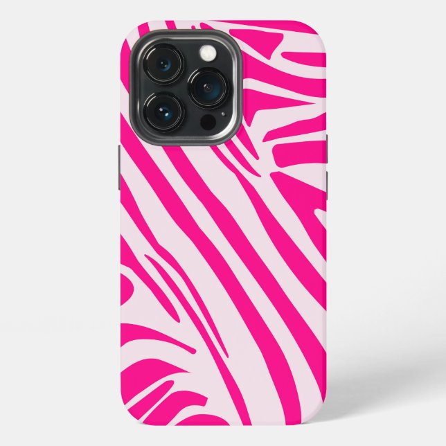 Pink Zebra Print Pattern Iphone Case (Back)