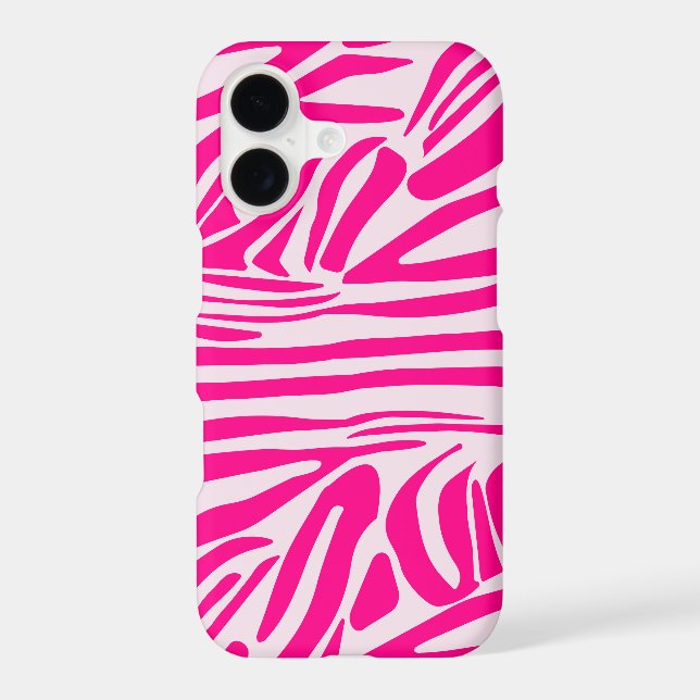 Pink Zebra Print Pattern Iphone Case (Back)