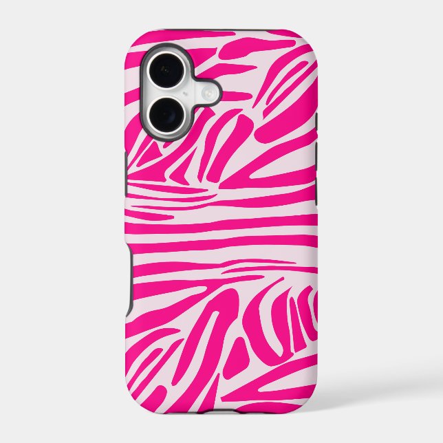 Pink Zebra Print Pattern Iphone Case (Back)