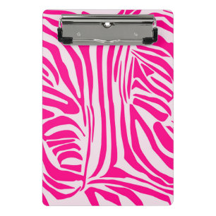 Pink Zebra Print Pattern Mini Clipboard