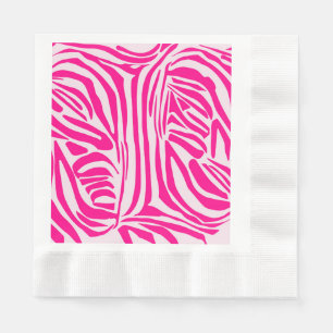 Pink Zebra Print Pattern Napkins