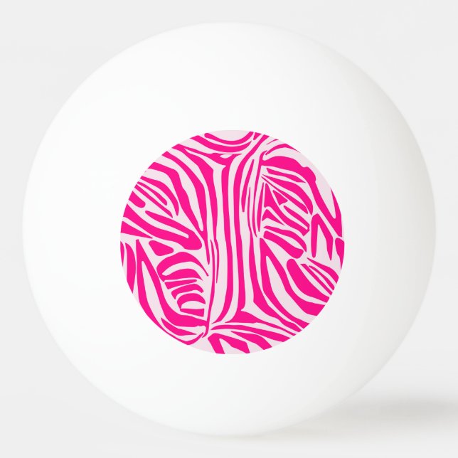 Pink Zebra Print Pattern Ping Pong Ball (Front)