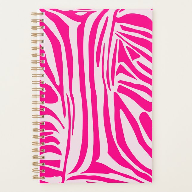 Pink Zebra Print Pattern Planner (Front)