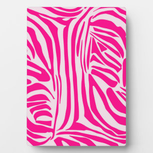 Pink Zebra Print Pattern Plaque