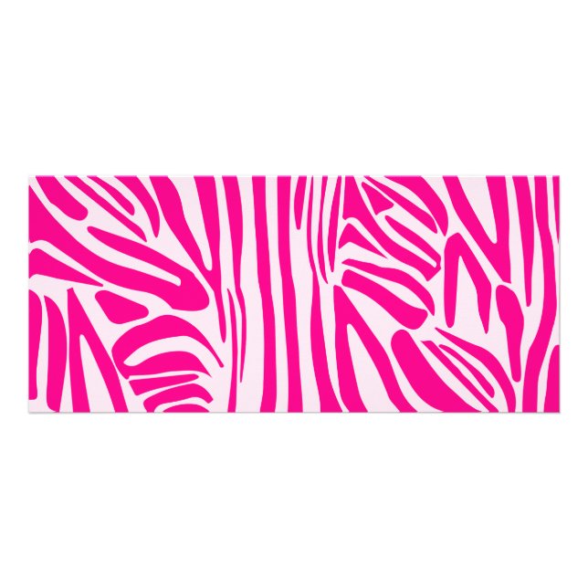 Pink Zebra Print Pattern Rack Card (Front)