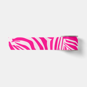 Pink Zebra Print Pattern Satin Ribbon
