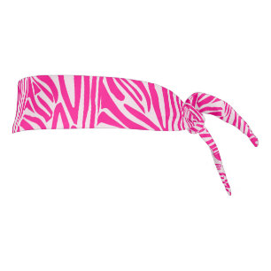 Pink Zebra Print Pattern Tie Headband