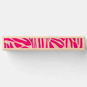 Pink Zebra Print Pattern Topple Tower