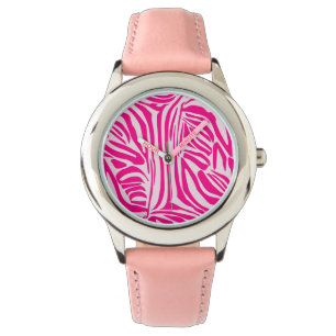 Pink Zebra Print Pattern Watch