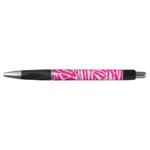 Pink zebra print pen
