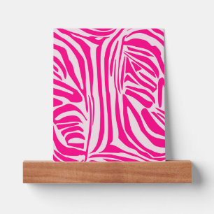 Pink zebra print picture ledge