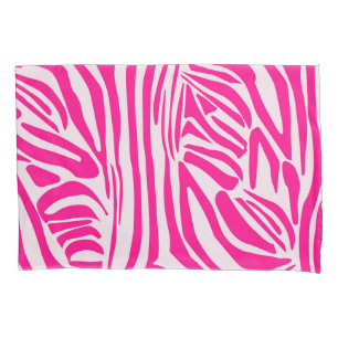 Pink zebra print pillow case