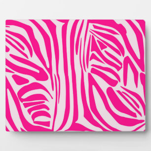 Pink zebra print plaque