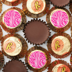 Pink zebra print reese's peanut butter cups