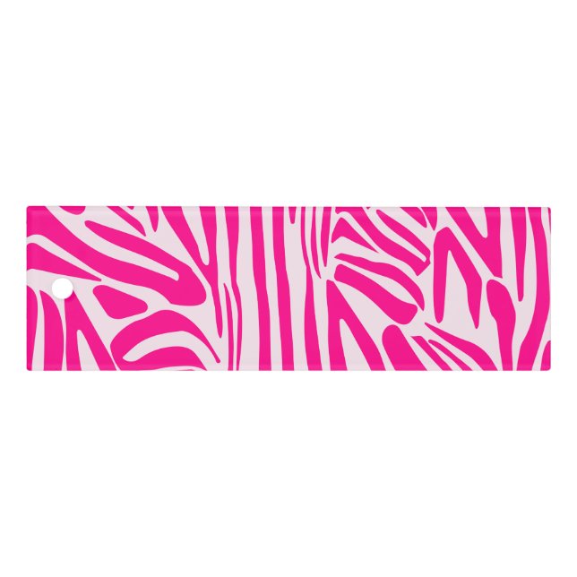 Pink zebra print ruler (Front)