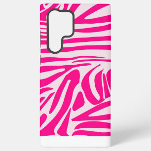 Pink zebra print samsung galaxy s22 ultra case
