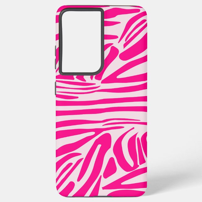 Pink zebra print samsung galaxy case (Back)