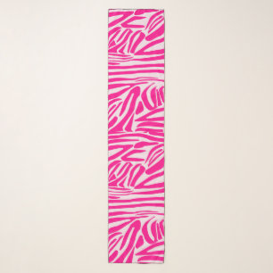 Pink zebra print scarf