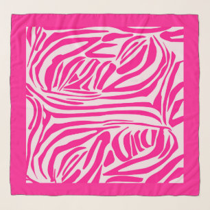 Pink zebra print scarf