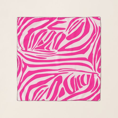 Pink zebra print scarf