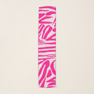 Pink zebra print scarf