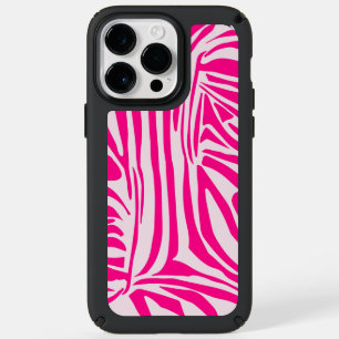 Pink zebra print speck iPhone 14 pro max case