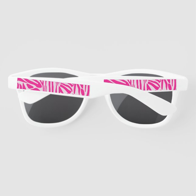 Pink zebra print sunglasses (Back)