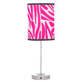 Pink zebra print table lamp (Back)