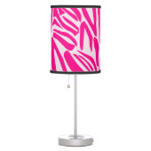 Pink zebra print table lamp (Right)