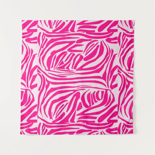 Pink zebra print tapestry (Front)