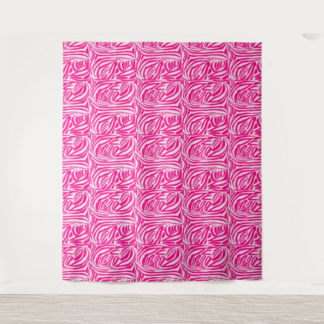 Pink zebra print tapestry (Front)