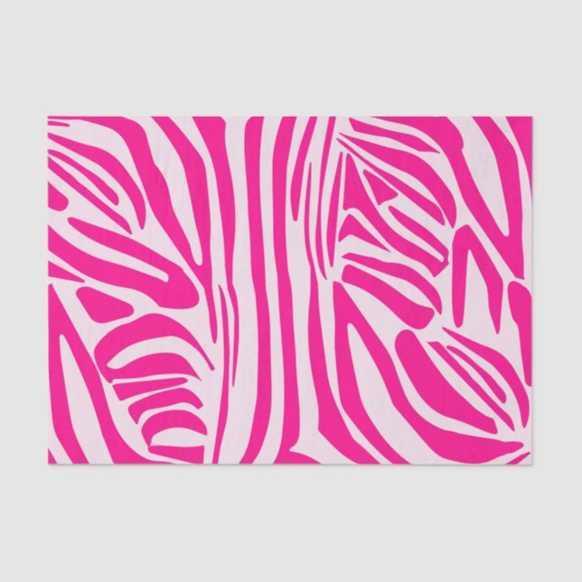 Pink zebra print tissue paper (Front)