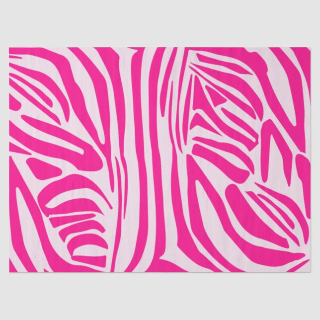 Pink zebra print tissue paper (Front)