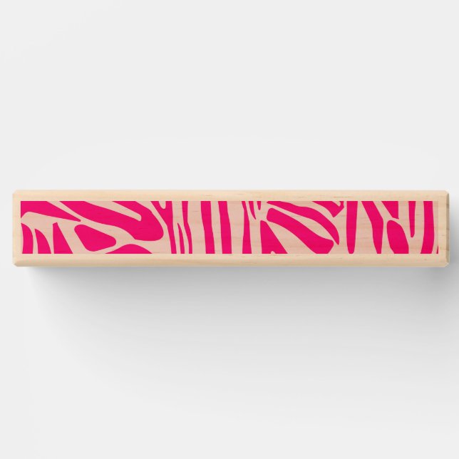 Pink zebra print topple tower (Front)
