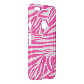 Pink zebra print uncommon google pixel case (Back/Right)