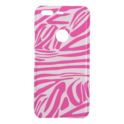 Pink zebra print uncommon google pixel case (Back)