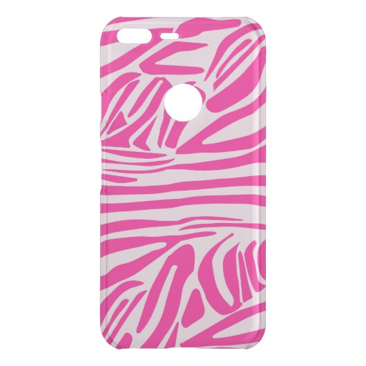 Pink zebra print uncommon google pixel XL case (Back)