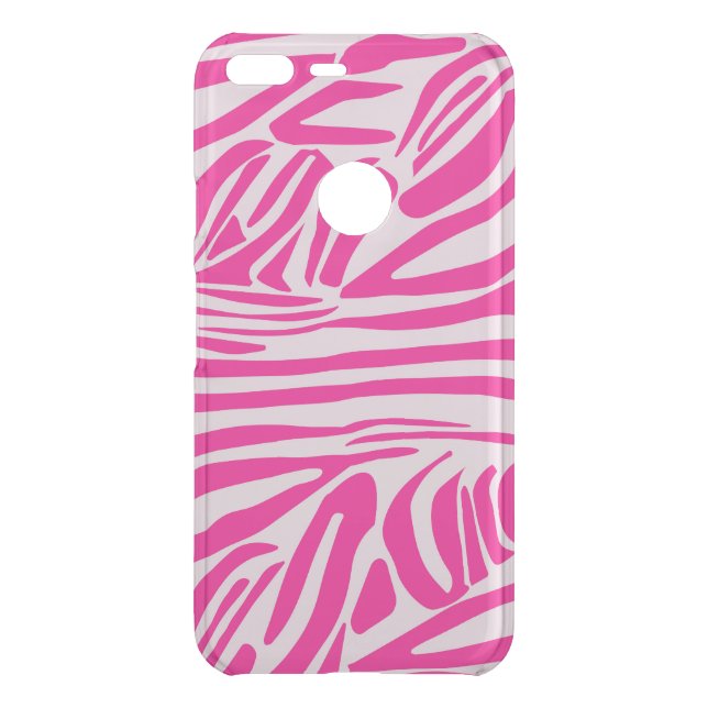 Pink zebra print uncommon google pixel XL case (Back)