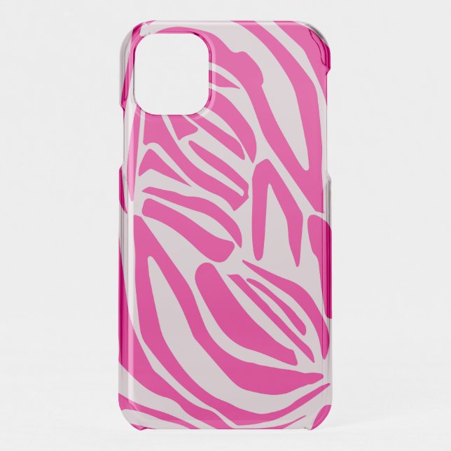 Pink zebra print uncommon iPhone case (Back)
