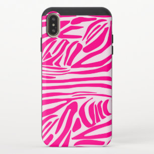Pink zebra print iPhone XS max slider case